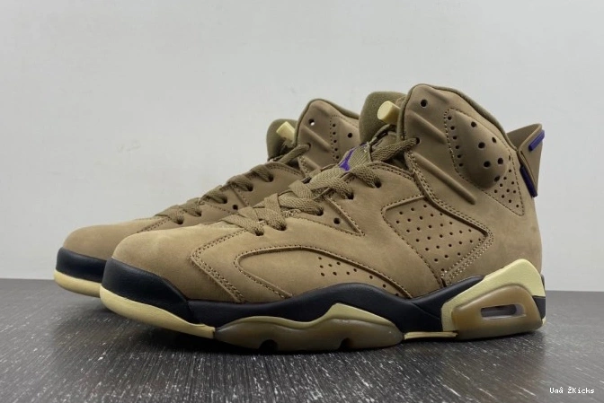 Jordan 6 602 Gore-Tex Kelp Breathable  Brown Retro FD1643-300 (Women's) 0719